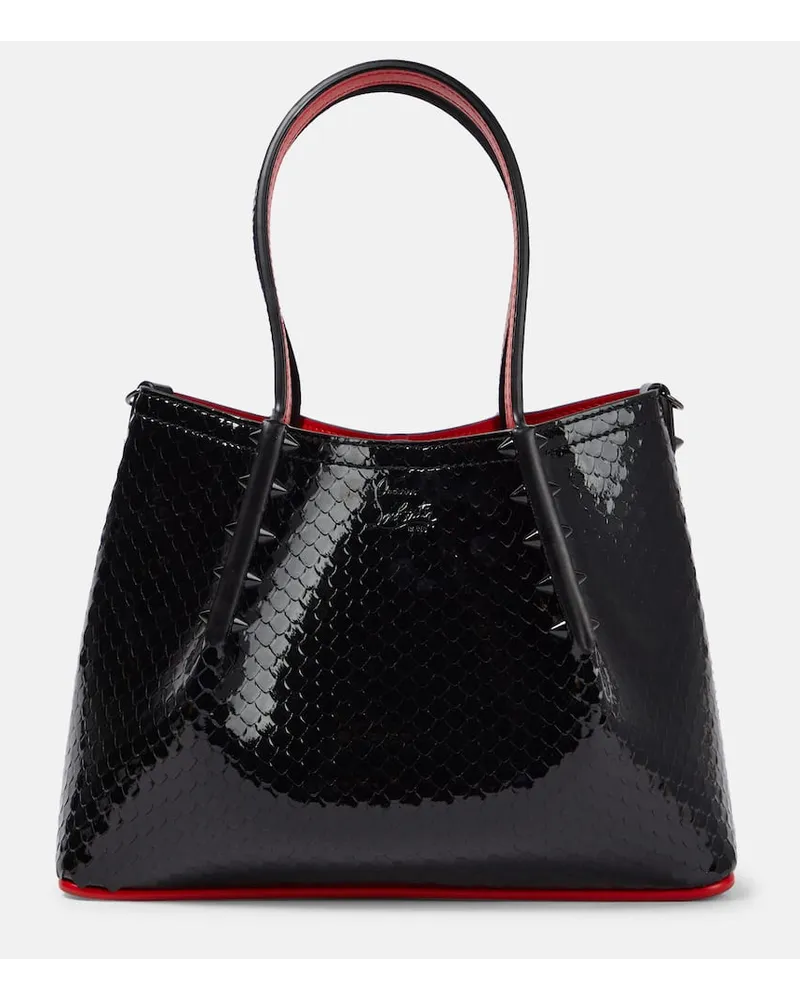 Christian Louboutin Borsa Cabarock Mini in vernice Nero