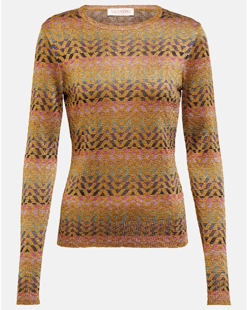 Valentino Garavani Pullover in jacquard con lamÃ Multicolore