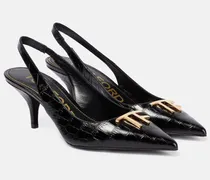 Pumps slingback TF in pelle stampata