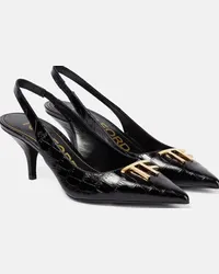 Tom Ford Pumps slingback TF in pelle stampata Nero