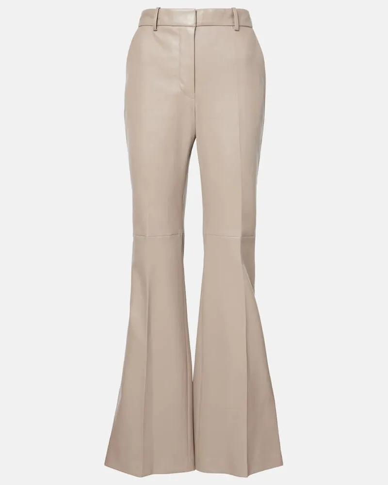 Joseph Pantaloni flared Tafira in pelle Marrone