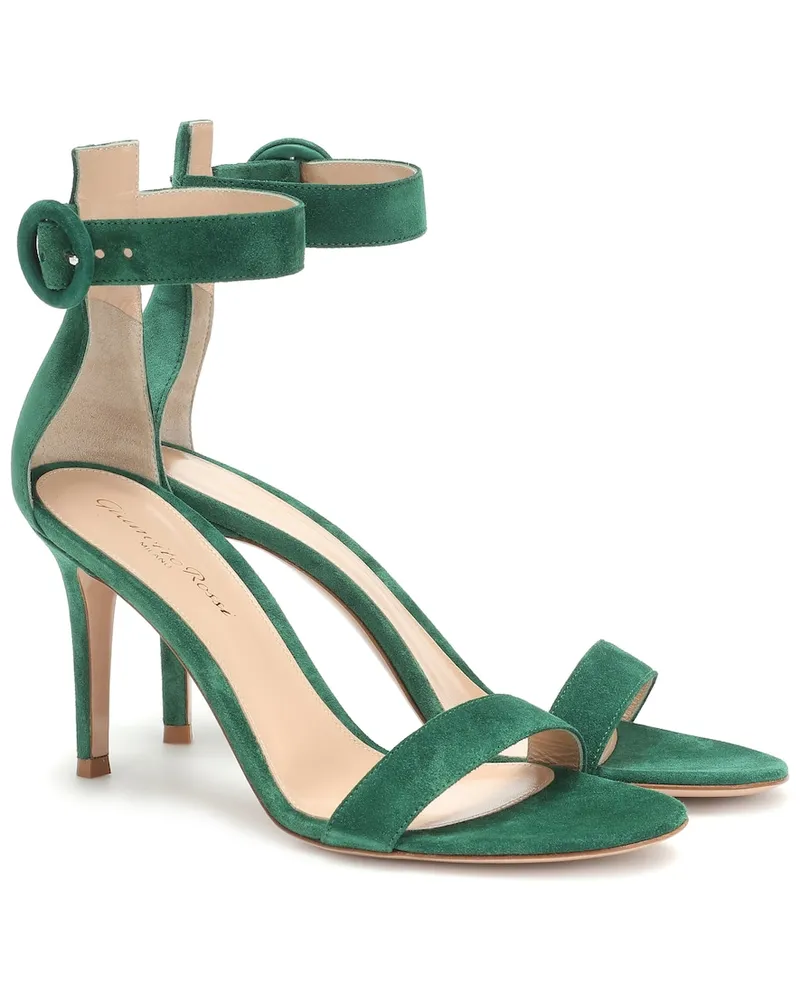 Gianvito Rossi Sandali Portofino 85 in suede Verde