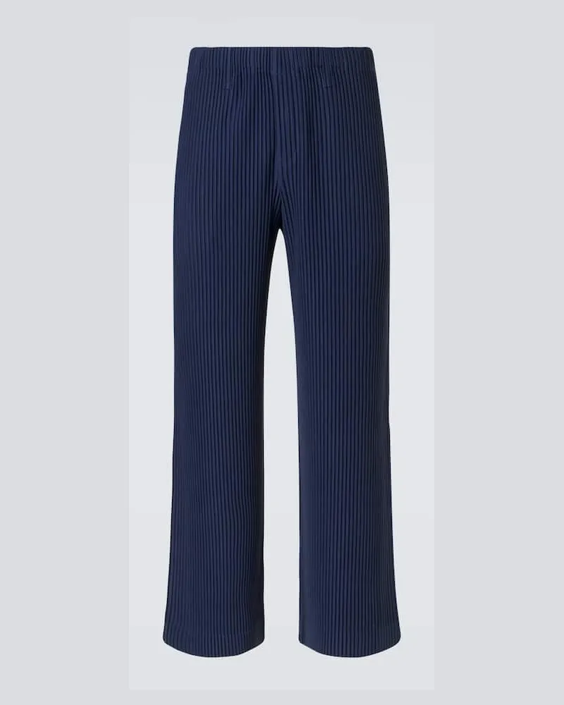 Issey Miyake Homme PlissÃ© Issey Miyake Pantaloni regular di Tailored Pleats 1 Blu