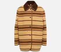 Burberry Giacca in lana a righe Beige
