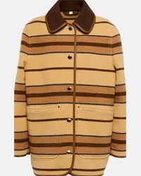 Burberry Giacca in lana a righe Beige