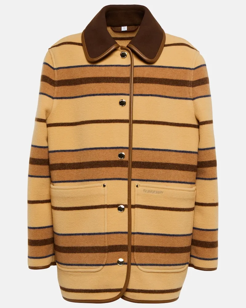 Burberry Giacca in lana a righe Beige