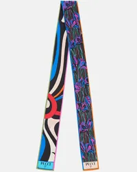 Emilio Pucci Foulard in twill di seta con stampa Multicolore