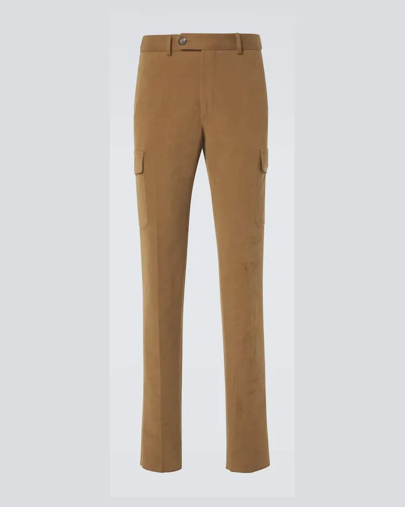 Slowear Pantaloni cargo in misto cotone Marrone