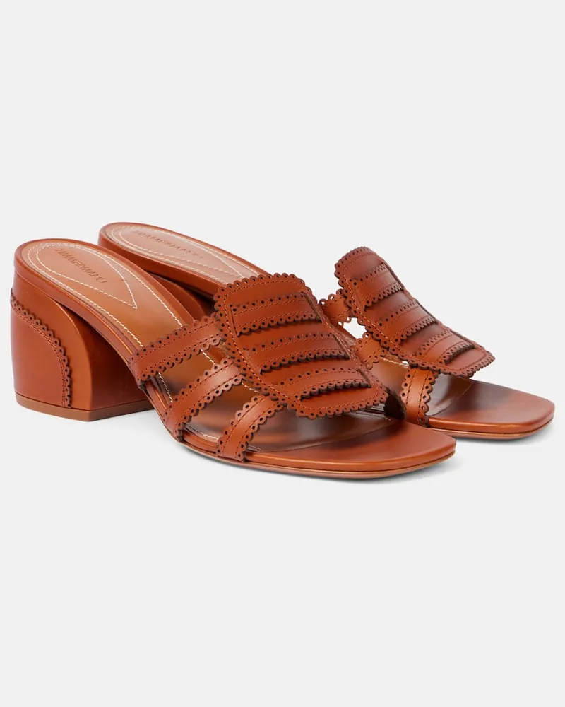 Zimmermann Mules Goldie 65 in pelle Marrone