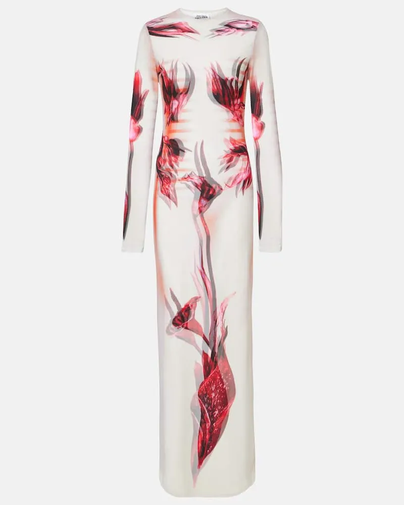 Jean Paul Gaultier Abito lungo Body Morphing Mariniere Bianco