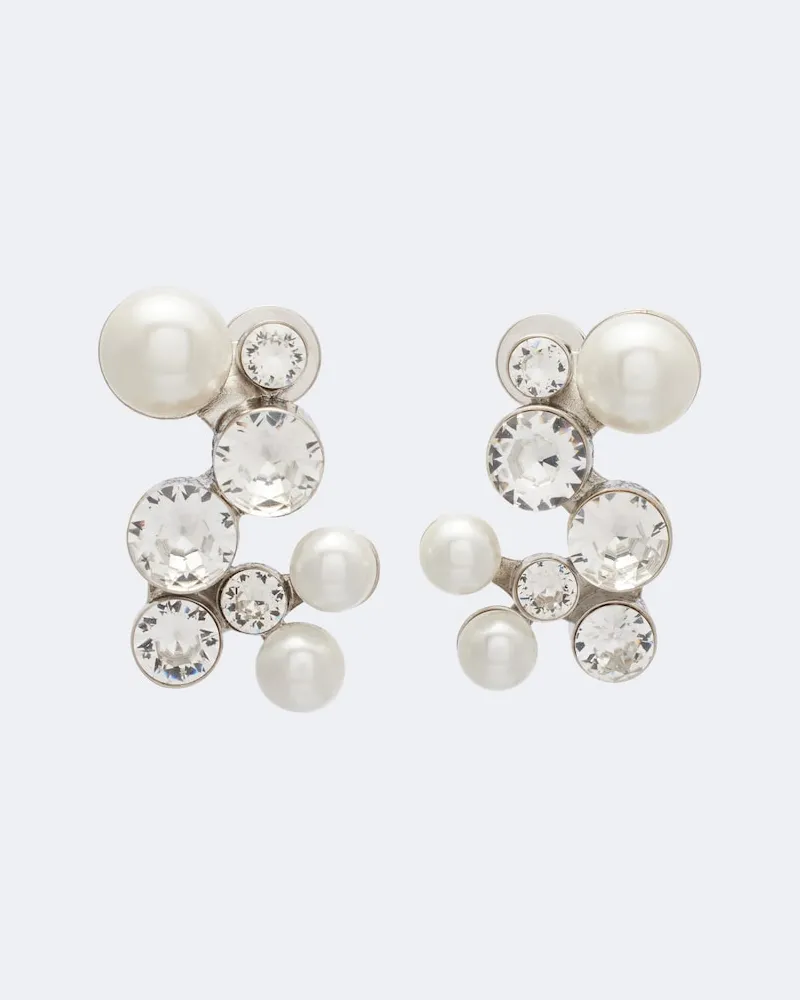 Dries van Noten Orecchini con cristalli Argento
