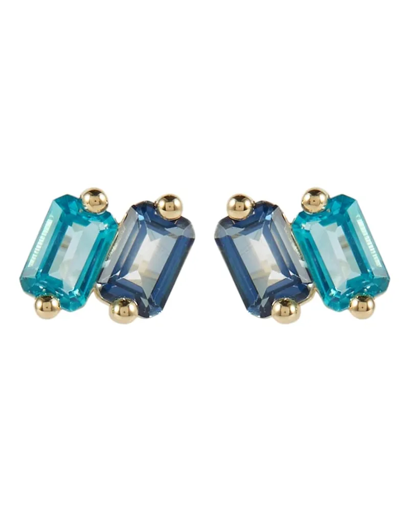 Suzanne Kalan Orecchini in oro 14 carati con topazi Blu
