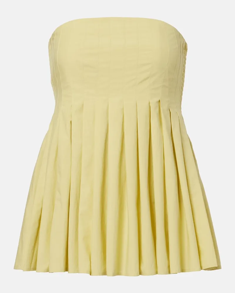 Proenza Schouler White Label â Top Avine in cotone plissÃ Giallo