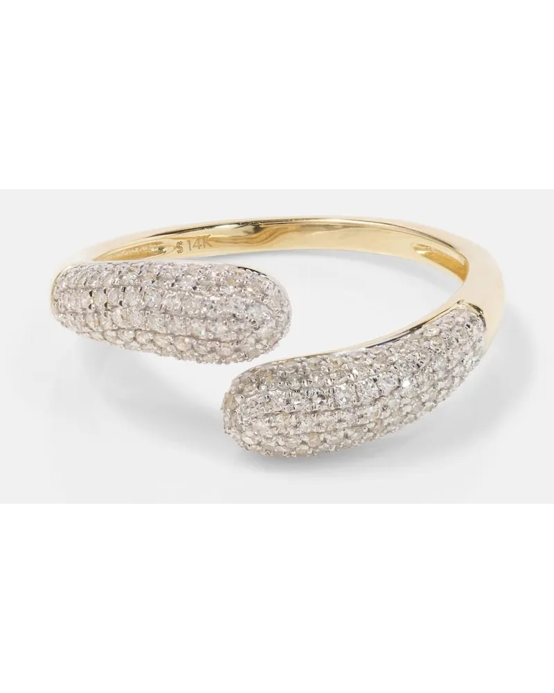 Stone & Strand Anello Hug in oro 14kt con diamanti Oro