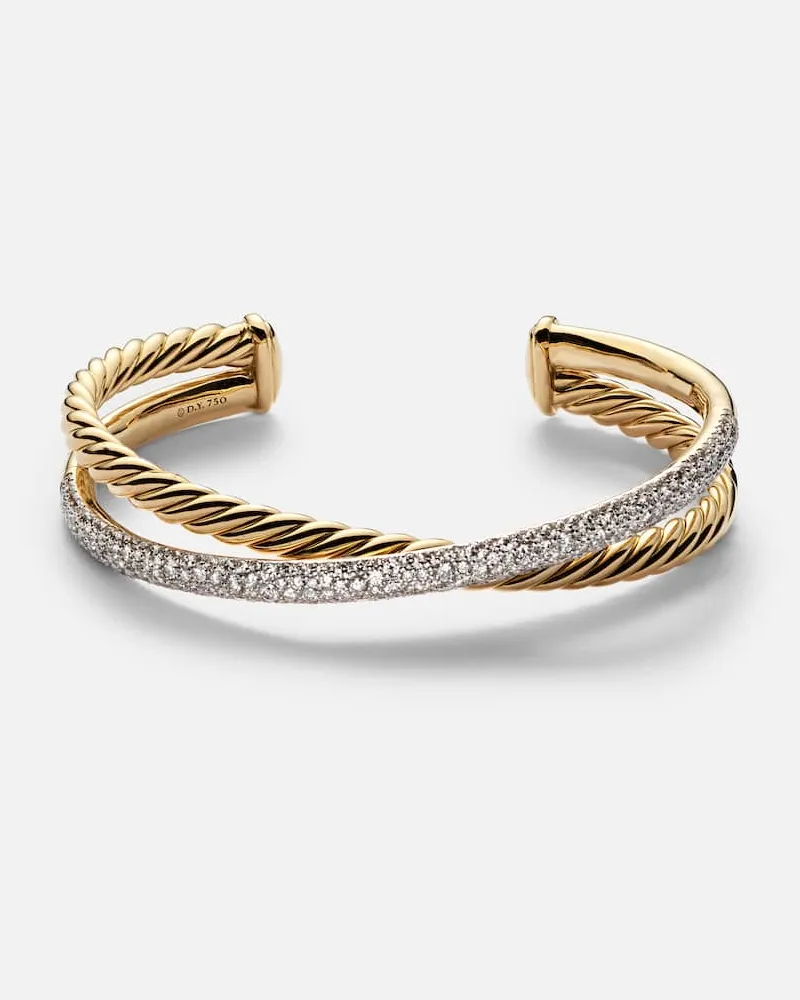 David Yurman Bracciale DY CrossoverÂ® in oro 18kt con diamanti Oro