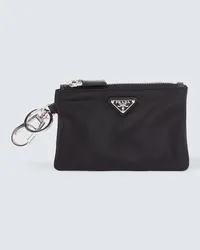 Prada Portachiavi in Re-Nylon Nero