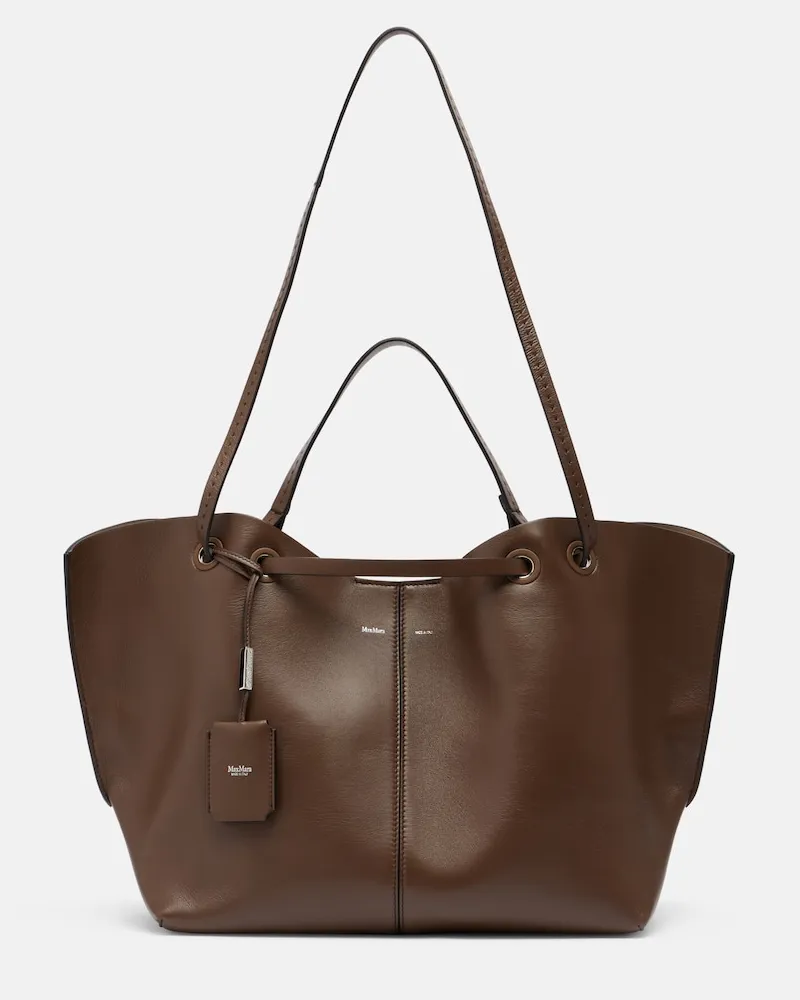 Max Mara Shopper Large in pelle Marrone