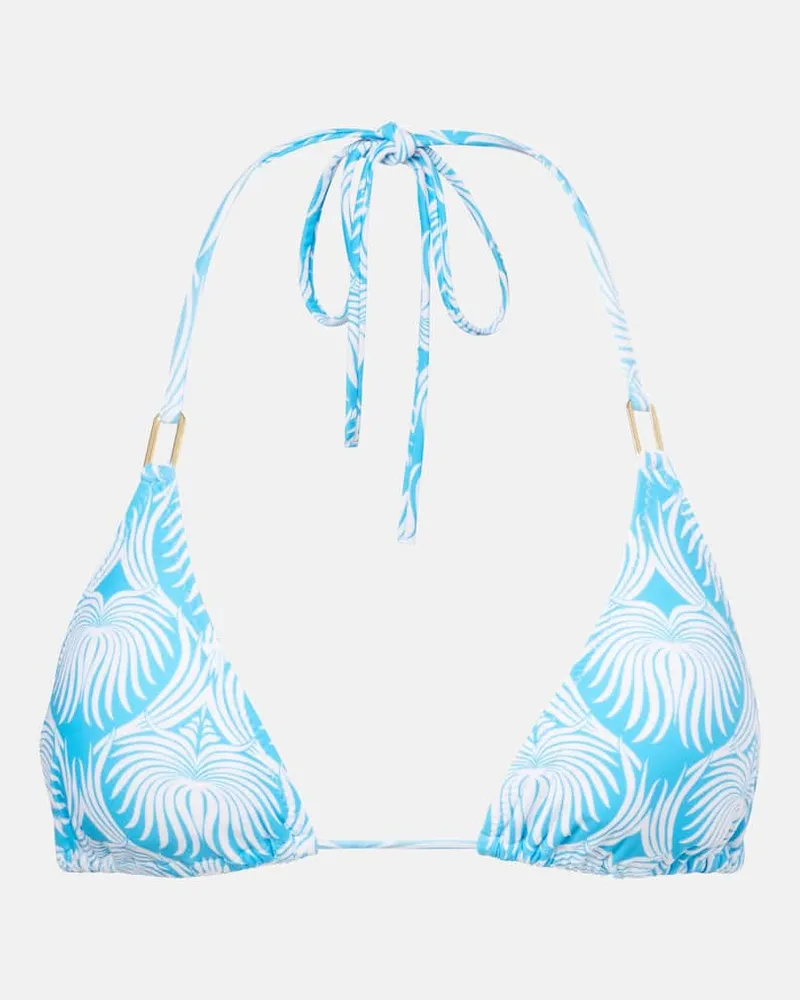Melissa Odabash Top bikini Cancun con stampa Blu