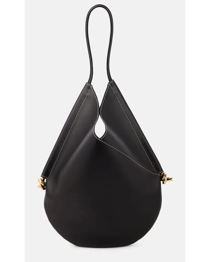 Bottega Veneta Borsa a spalla Solstice Medium in pelle Nero