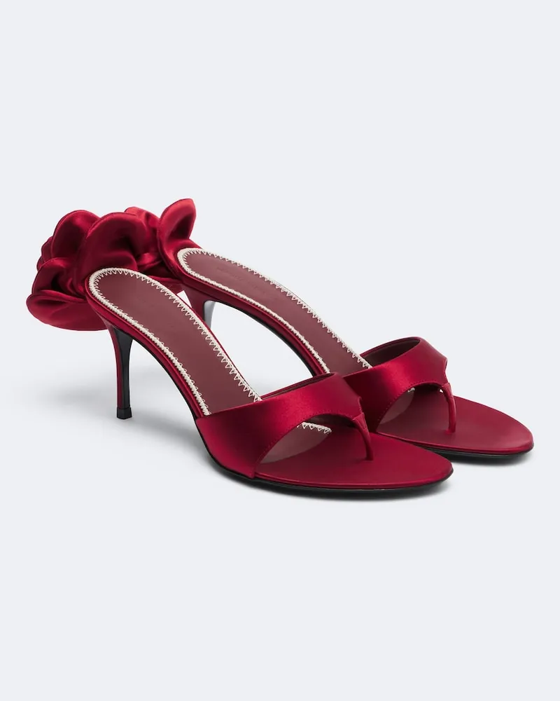 Magda Butrym Sandali infradito in raso Rosso