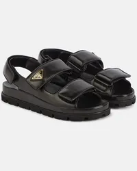 Prada Sandali in pelle matelassé Nero