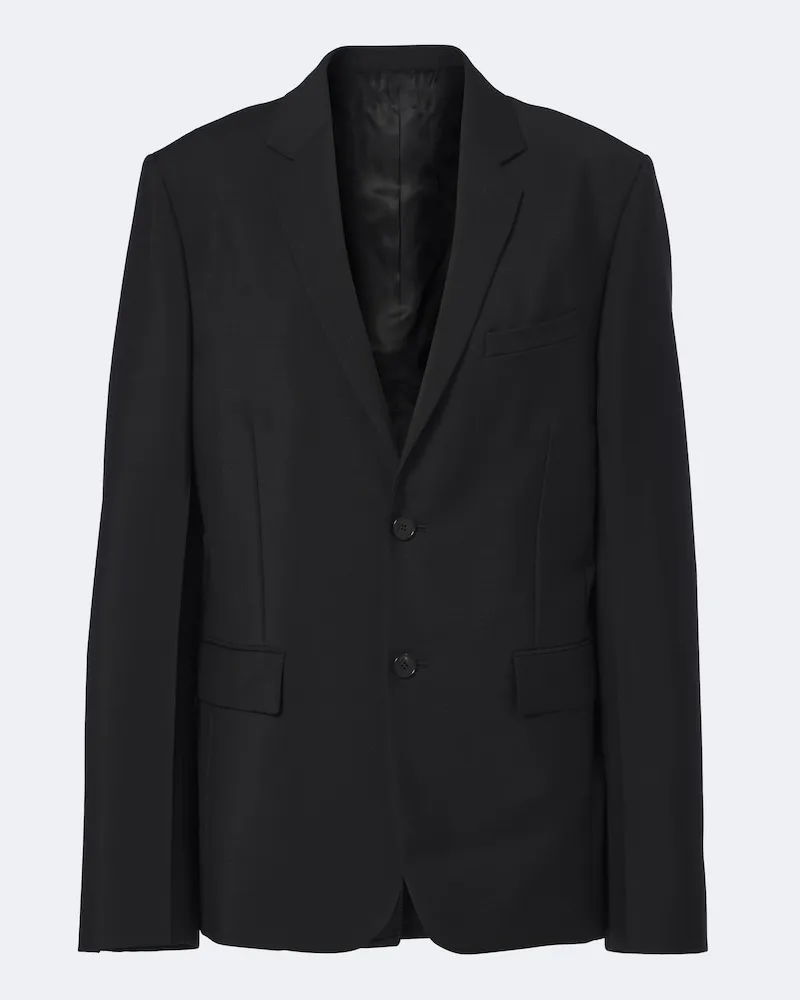 Fendi Blazer in mohair e lana Nero