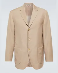 AURALEE Blazer in lana e mohair Beige