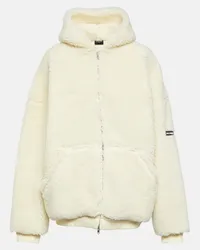 Balenciaga Felpa Outwear in shearling sintetico Bianco