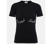 Jean Paul Gaultier T-shirt in jersey di cotone con logo Multicolore