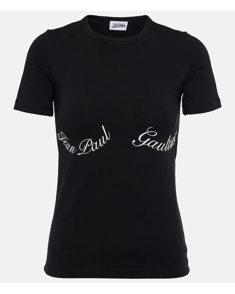 Jean Paul Gaultier T-shirt in jersey di cotone con logo Multicolore
