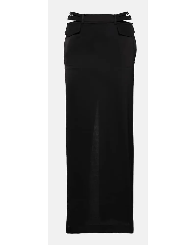 Dion Lee Gonna lunga Pocket Column in raso Nero