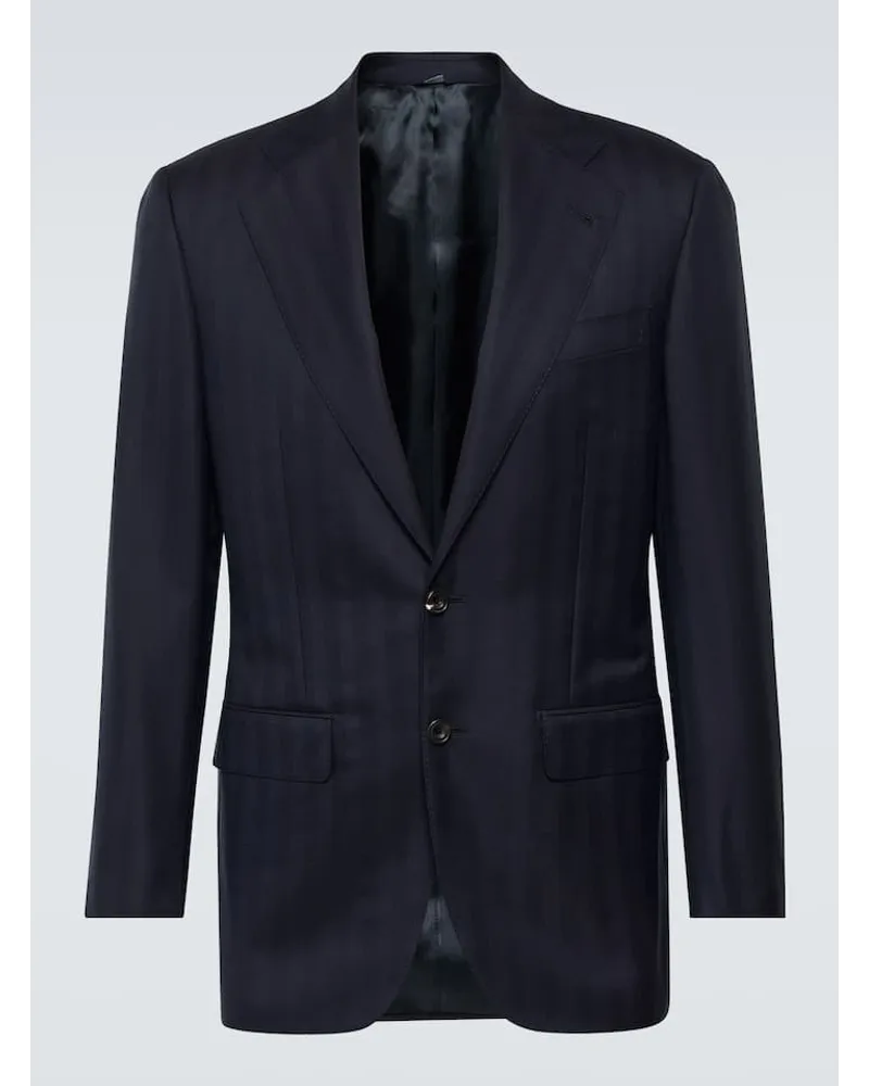 Thom Sweeney Blazer da abito in lana Blu