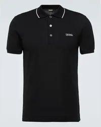 Ermenegildo Zegna Polo in misto cotone Nero