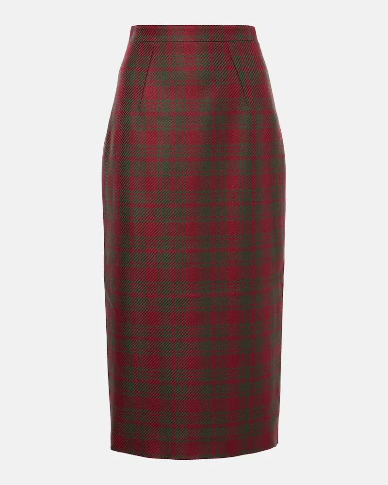EMILIA WICKSTEAD Gonna a tubino Lorelei in misto lana Rosso