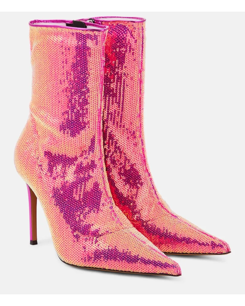 Alexandre Vauthier Stivaletti Sebert con paillettes Rosa
