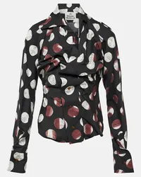 Vivienne Westwood Camicia Drunken in popeline di cotone Nero