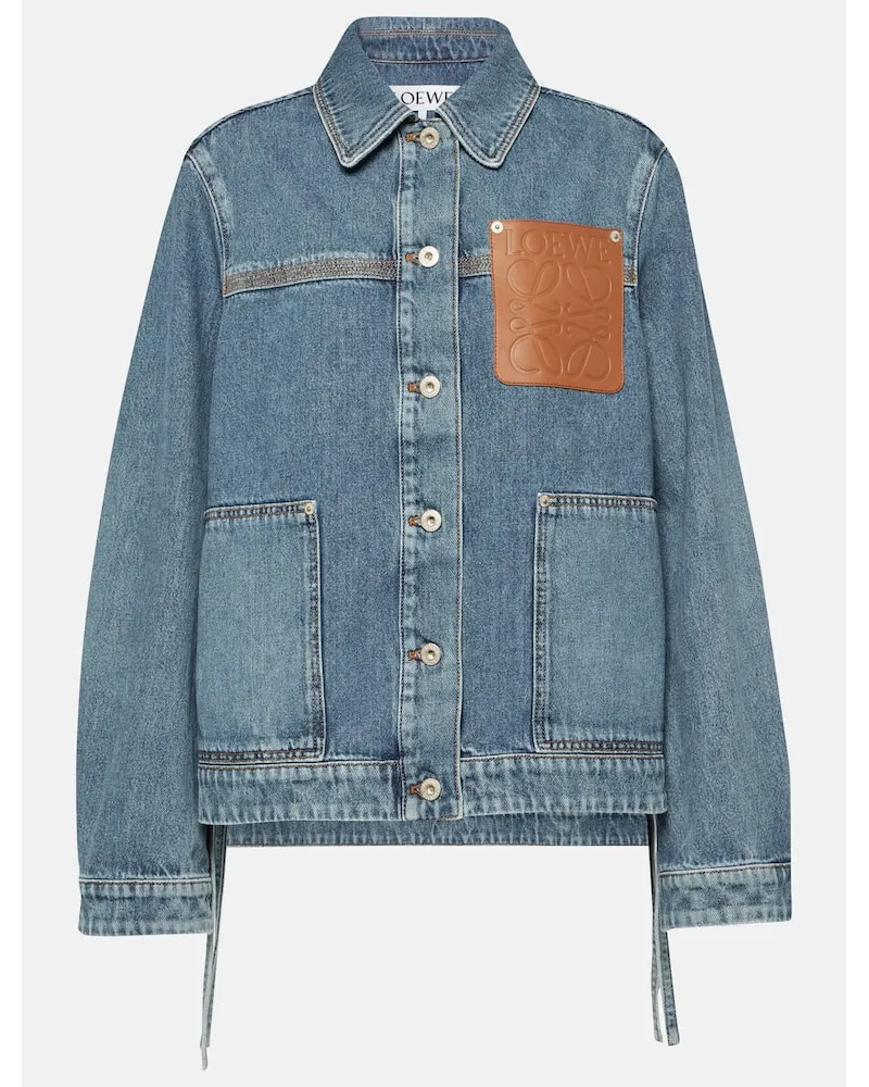 Loewe Giacca Anagram di jeans Blu
