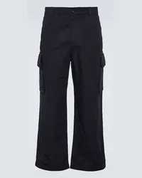 Comme des Garçons Comme des Garçons Homme Pantaloni cargo in cotone e lino Blu