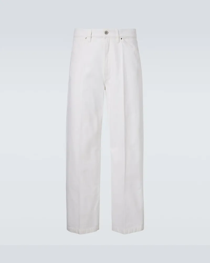 Christophe Lemaire Jeans a gamba larga Bianco