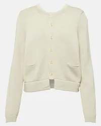 Christophe Lemaire Cardigan cropped in cotone Grigio