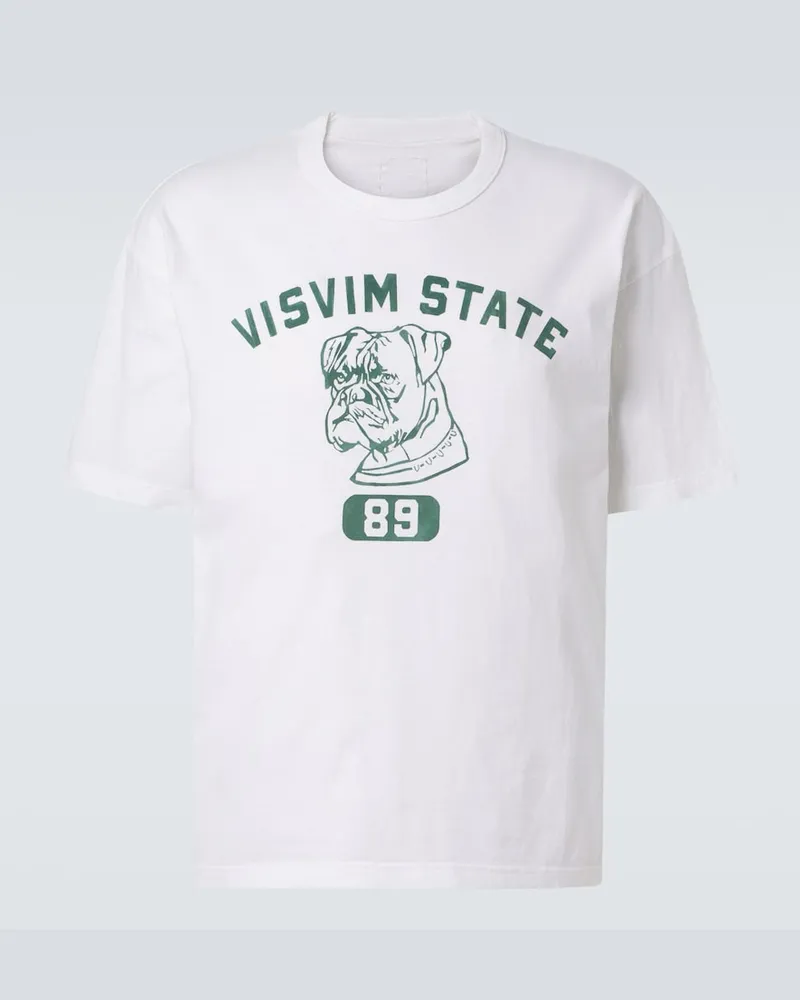 Visvim T-shirt Jumbo in jersey di cotone con stampa Bianco