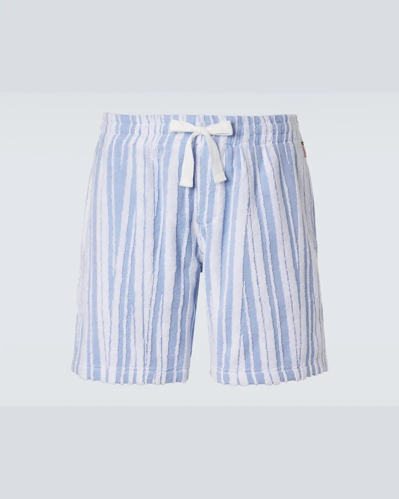 Orlebar Brown Shorts Trevon in cotone a righe Blu