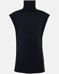 Max Mara Leisure - Top Esotico in lana vergine Blu