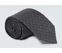 Cravatta Horsebit in jacquard di seta