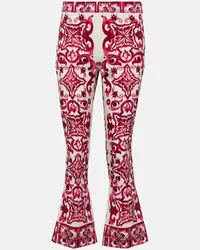 Dolce & Gabbana Pantaloni flared con stampa Rosa