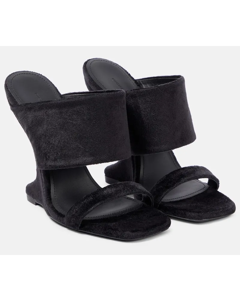 Rick Owens Sandali Cantilever in suede Nero