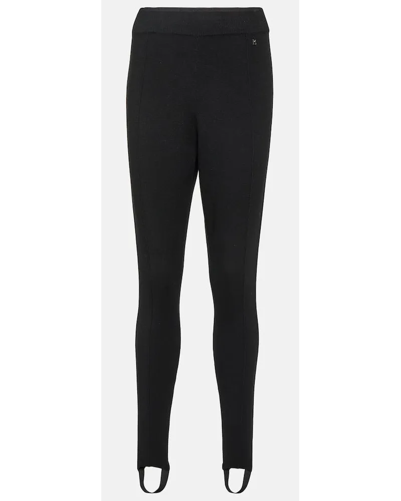 Bogner Leggings a vita alta con staffe Nero