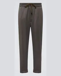 Tom Ford Pantaloni tapered in cady Marrone