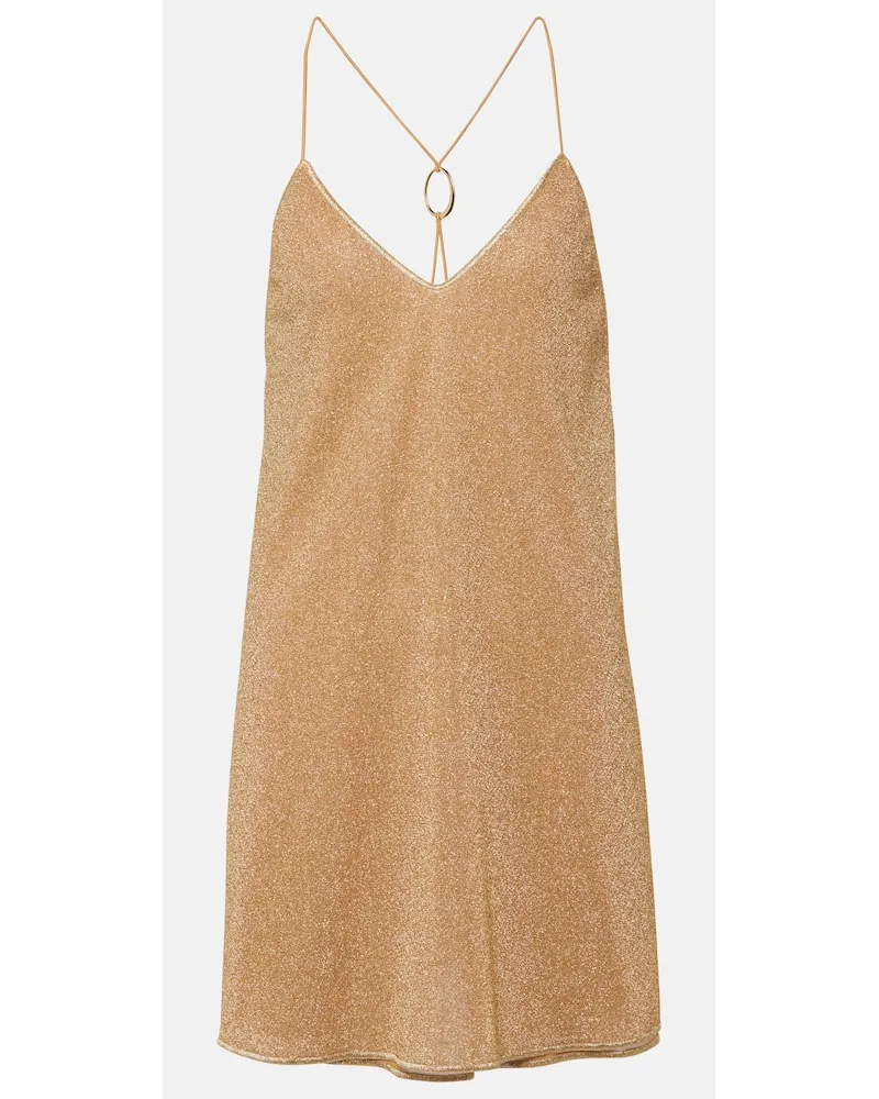Oséree OsÃ©ree Miniabito in maglia lamÃ Oro