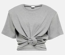 T-shirt cropped in misto cotone